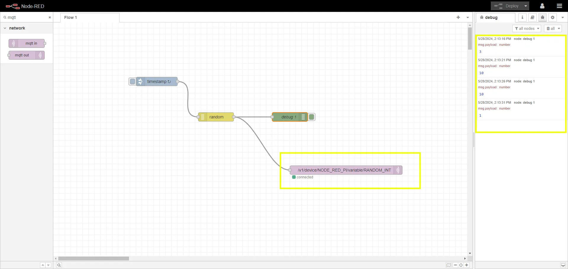 Node-RED connected with StatStream