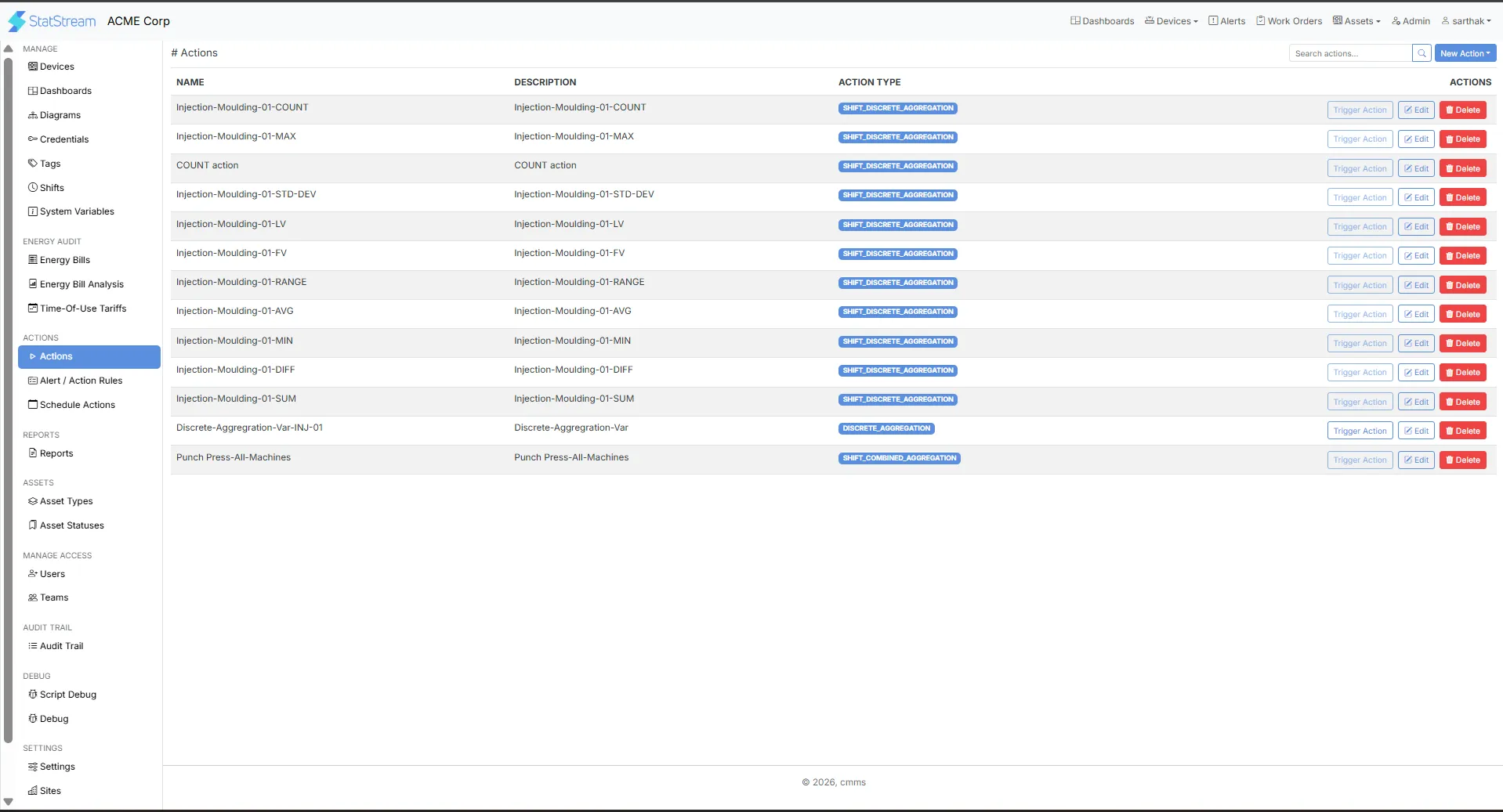 StatStream Actions Overview
