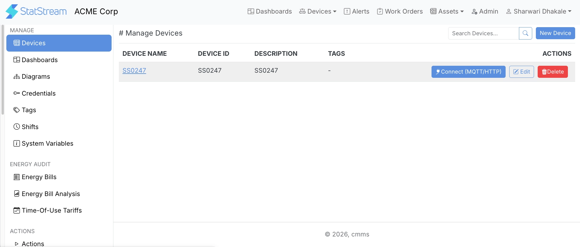 Connect (MQTT/HTTP) page