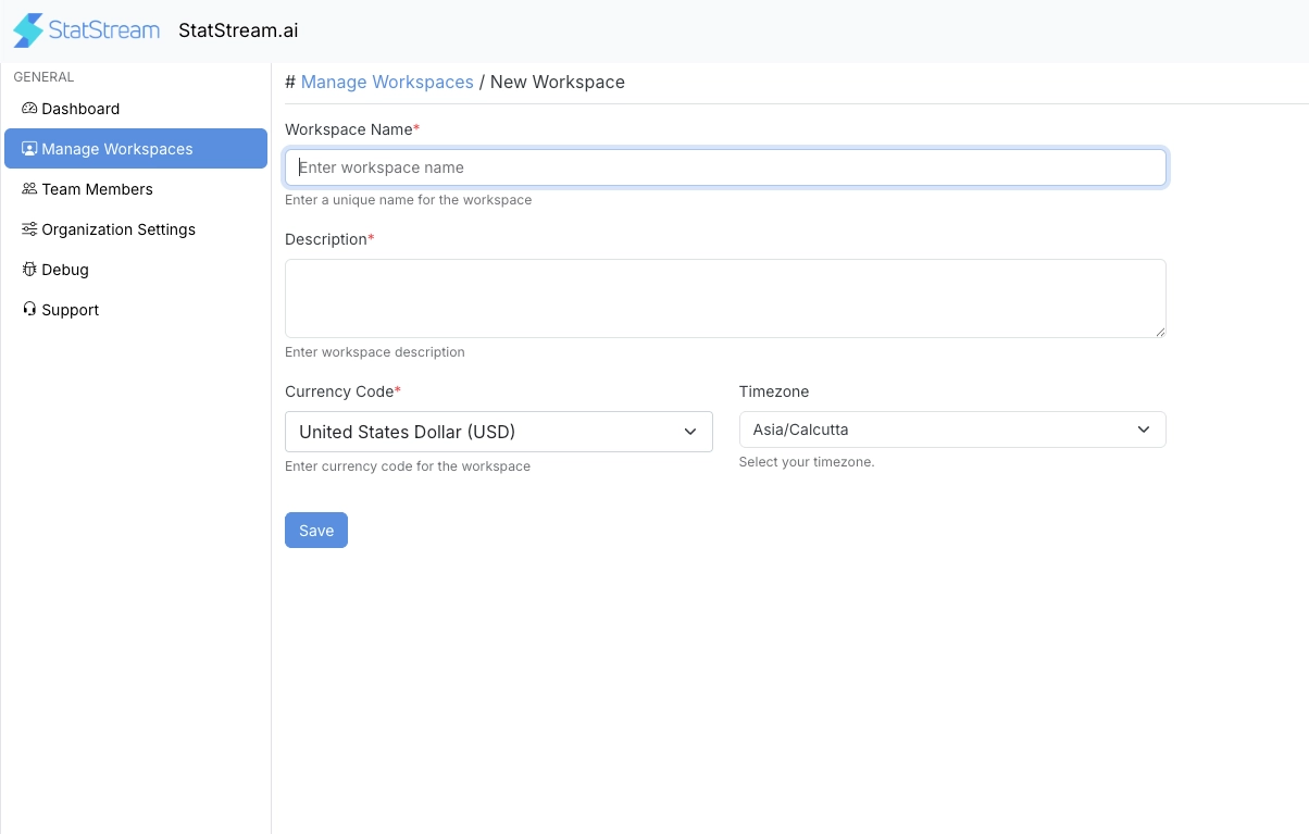 Create Workspace